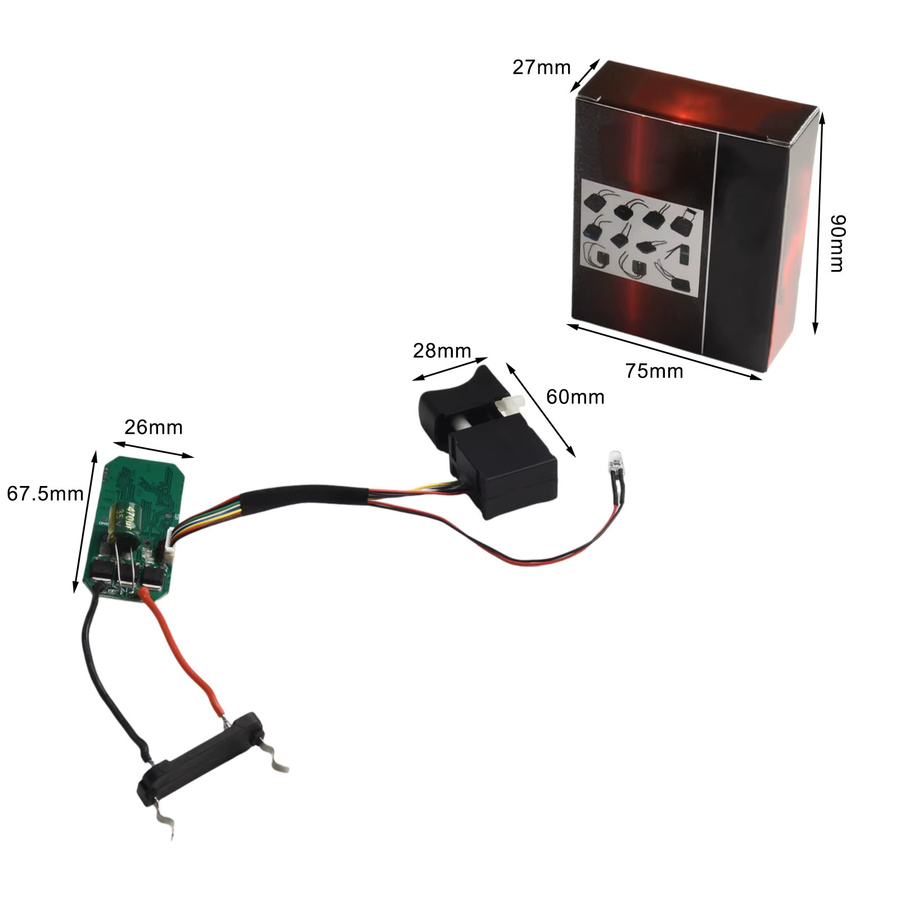 DAZZLEEX Ersatz-Controller-Board für 16,8 V elektrische Bohrmaschinen, Elektrowerkzeug-Zubehör - Bild 2