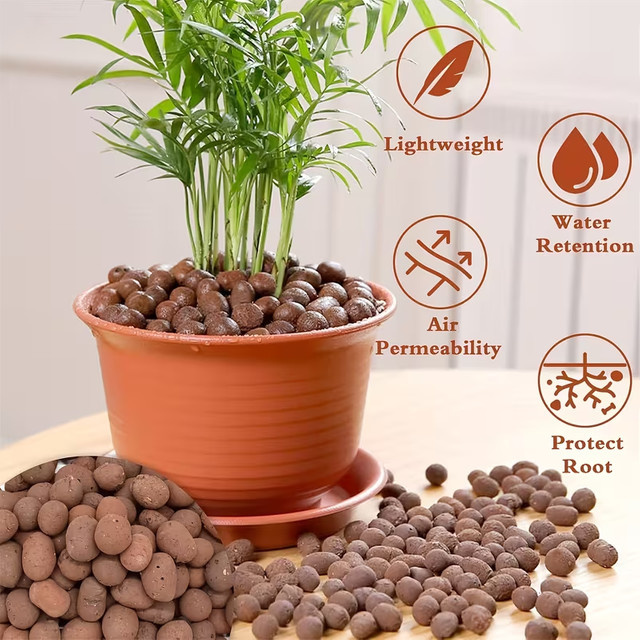 Hydroponische Tonkugeln für Aquarien und Pflanzen als belüftetes Wabengrund-Substrat, 450-500g, Braun - Bild 1