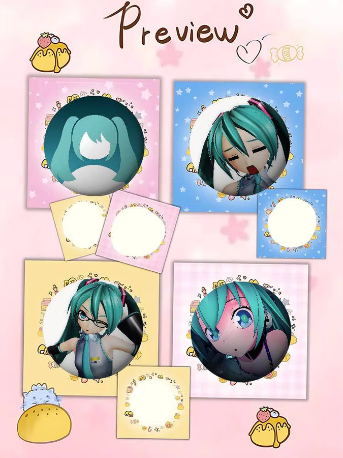 Kayou Brosche Metall-Emblem, Hatsune Miku - Bild 5