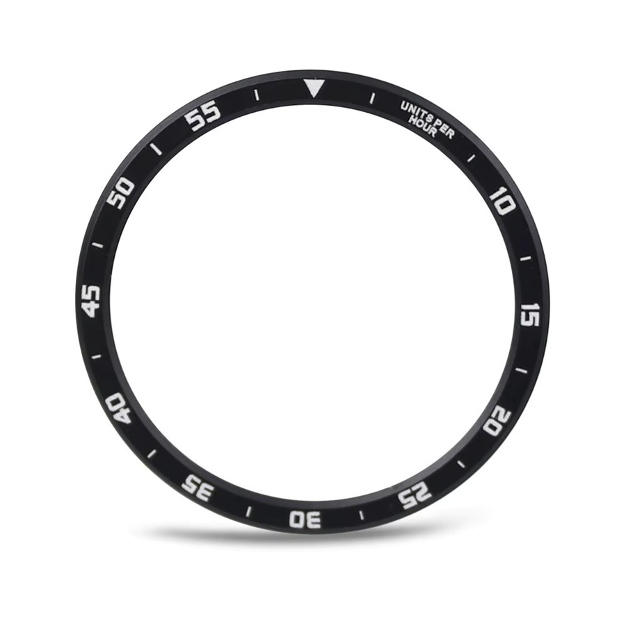 SARENGAWA Lünette Ringabdeckung für Samsung Galaxy Watch4 5 6 7, Edelstahl, Schwarz - Bild 2