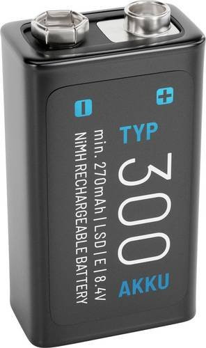 Absina 9V Block-Akku NiMH 8.4V 270 mAh Schwarz - Bild 1