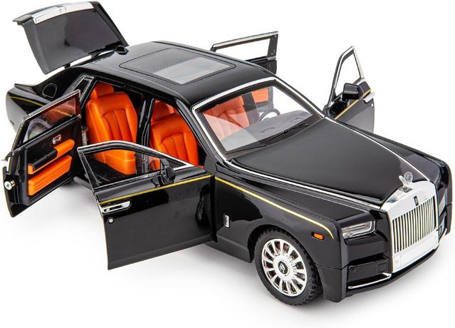 Fourall- Model Cars Rolls-Royce Phantom Modellauto, 1/18, schwarz, Metall, Kunststoff - Bild 1