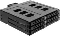 Delock Wechselrahmen 5,25 Zoll für 6 x 2,5 Zoll SATA oder SAS HDD/SSD in Schwarz mit Schloss - Bild 1