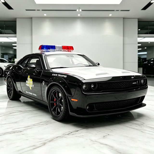 Platinum Challenger SRT Hellcat Redeye Polizei, Automodell, 1:24, mit Licht und Sound - Bild 1
