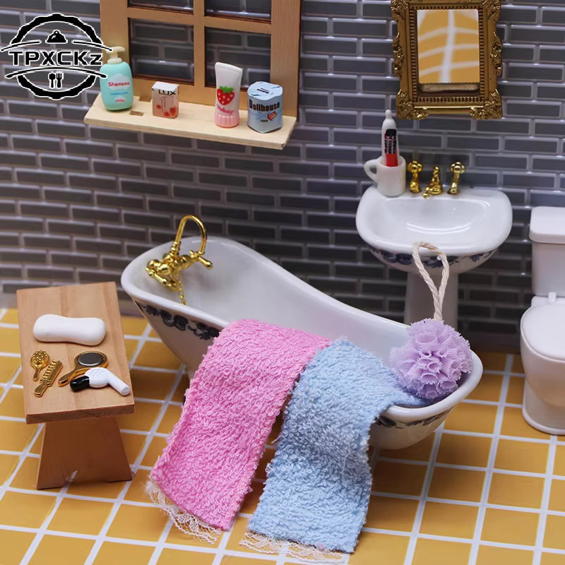 Puppenhaus Miniatur Badezimmer Szene, Zubehör, Bunt / Mehrfarbig - Bild 3