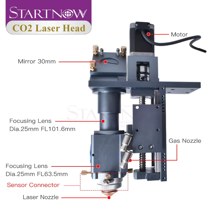Startnow CO2-Faserlaser-Mischschneidkopf für 150–500 W zur Metallbearbeitung - Bild 2