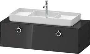 Duravit Waschtischunterschrank White Tulip in Weiß Hochglanz, B/T/H: 130 x 55 x 40,8 cm - Bild 1