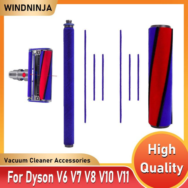 Dyson Ersatzrollen-Set mit weichen Plüschstreifen für V6 V7 V8 V10 V11 Staubsauger - Bild 1