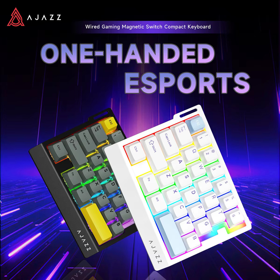 AJAZZ AK029 Gaming-Tastatur mit Hall-Effekt Magnetschaltern, HIFI-Edition, RGB-Hintergrundbeleuchtung in Multicolour und DIY-Unterstützung - Bild 2