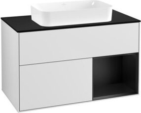 V&B Waschtischunterschrank Finion in Weiß lackiert, Breite: 100 cm, Tiefe: 60,3 cm - Bild 1