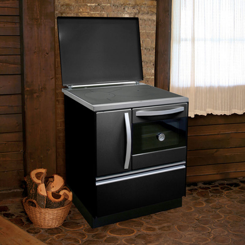 FIREFIX Holzherd Isar 72 in Schwarz aus Stahl mit 8,1 kW - Bild 3