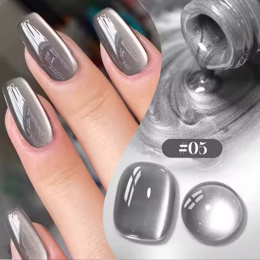 MIANEL NAIL Nagellack, grau, schimmernd, Unisex - Bild 2