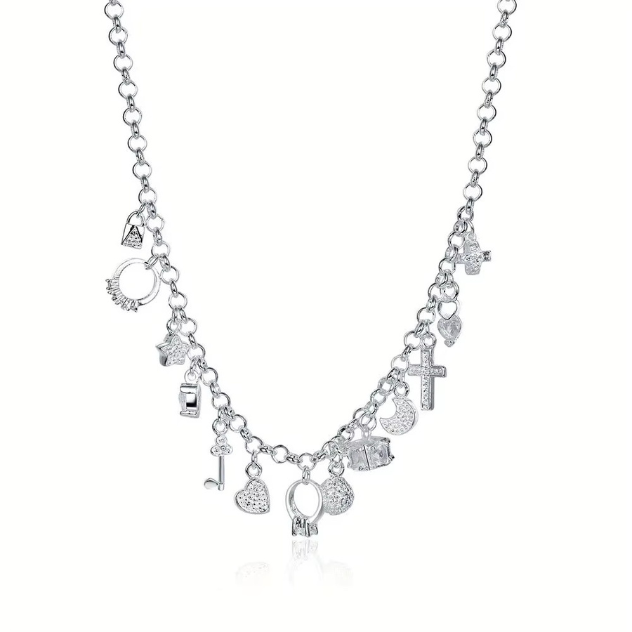 Fine Brands Halskette 925 Silber, Anhänger, 45 cm, Damen - Bild 3