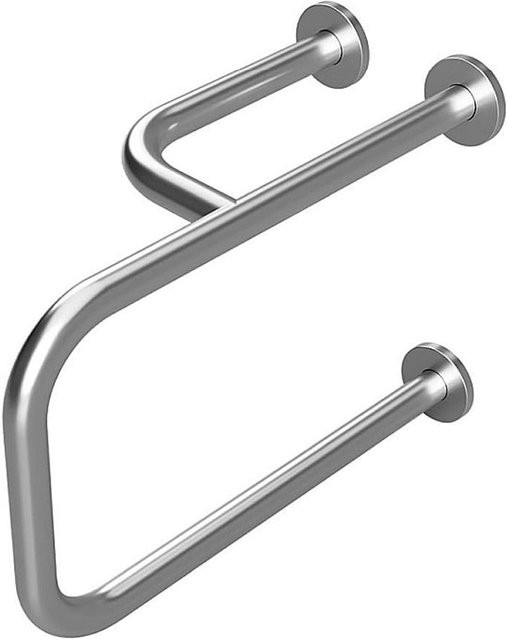 Brillantbad BELP Stützgriff Links Edelstahl gebürstet Silber B: 23,5 cm, T: 38,0 cm, H: 51,6 cm mit 120 kg Traglast zur Wandmontierung durch Bohren - Bild 1