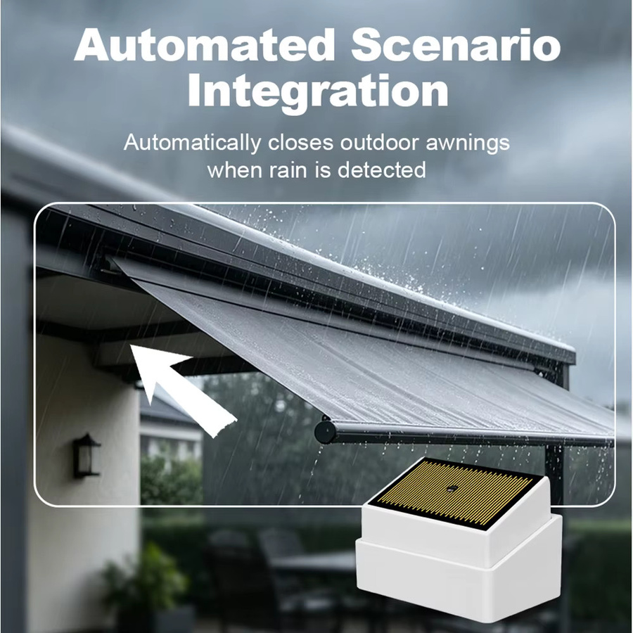 Tuya ZigBee Smart Wasserleckage- und Überschwemmungsmelder, kabelloser Regenerkennungssensor, IPX4 wasserdicht, Farbe: Weiß - Bild 4