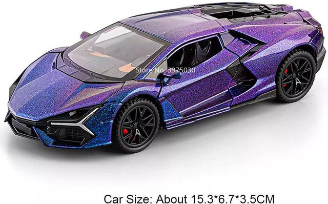 Linyi toy car Lambor Revuelto, Diecast Spielzeug, 1:32, mit Licht und Musik, ab 14 Jahren - Bild 1