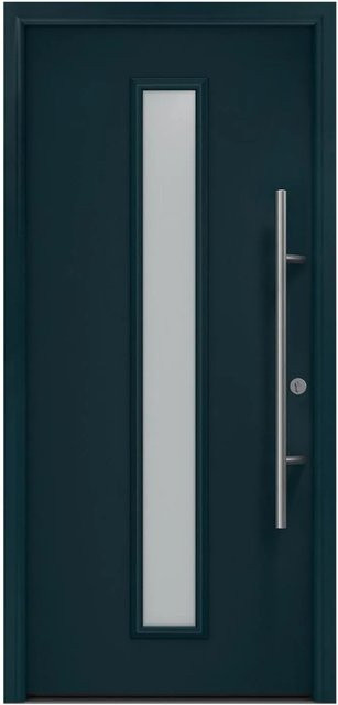 EcoStar Haustür Isopro Secur IPS 020S in Anthrazitgrau mit Glaseinsatz, B: 110 cm, H: 210 cm, DIN Rechts - Bild 1