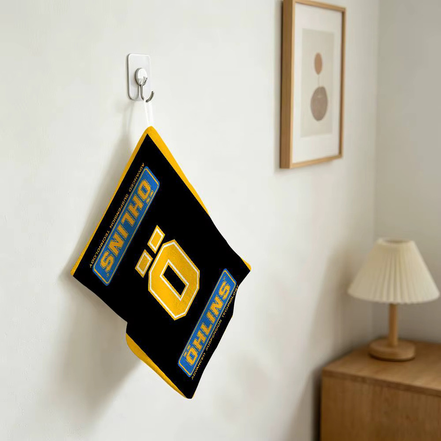 O-Ohlins Polyester-Baumwoll-Handtuch mit Aufhängeschlaufe, schnelltrocknend für Küche und Bad, Grafik-Design, Breite: 30,0 cm, Höhe: 25,0 cm - Bild 1