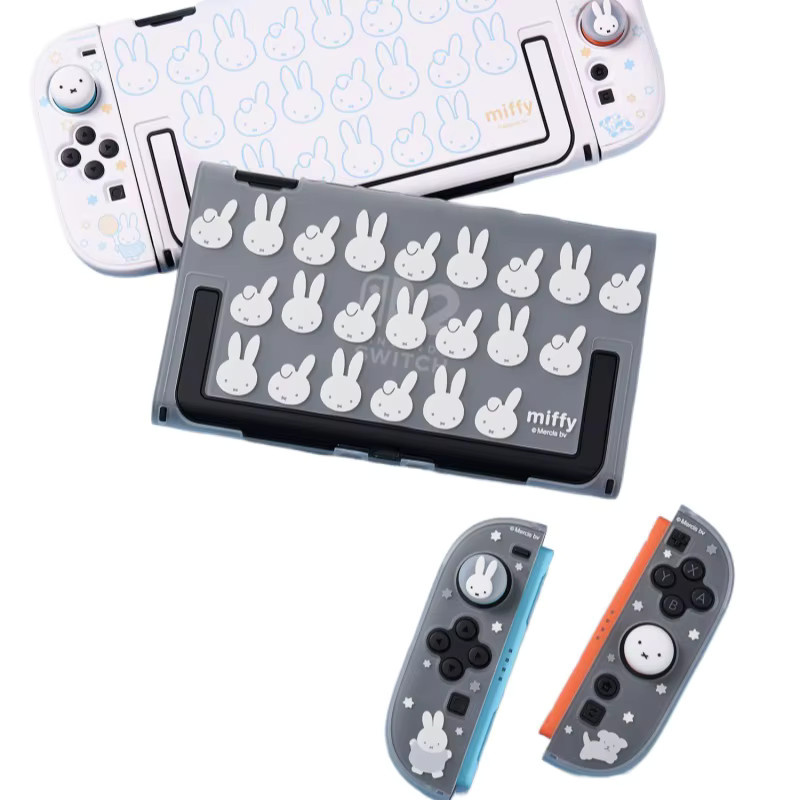 Geekshare Miffy Schutzhülle für Nintendo Switch 2, halbtransparent mit Daumenknopfkappe - Bild 3