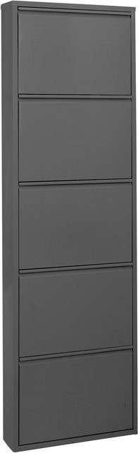 Schuhkipper Heine Home in Anthrazit aus lackiertem Stahlblech B/T/H: 103 x 50 x 15 cm - Bild 1