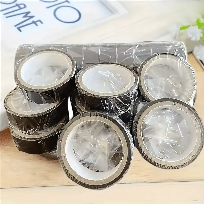 10 Rollen hochtemperaturbeständiges schwarzes Allzweck-Klebeband für Innen- und Außenverpackungen aus Kunststoff - Bild 4