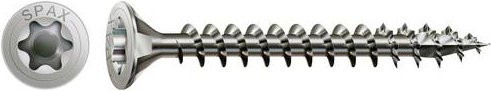 Spax Holzschraube Edelstahl A2 mit Torx-Antrieb, Farbe: Silber, Durchmesser: 4,5 mm, Länge: 40 mm, 200 Stück - Bild 1