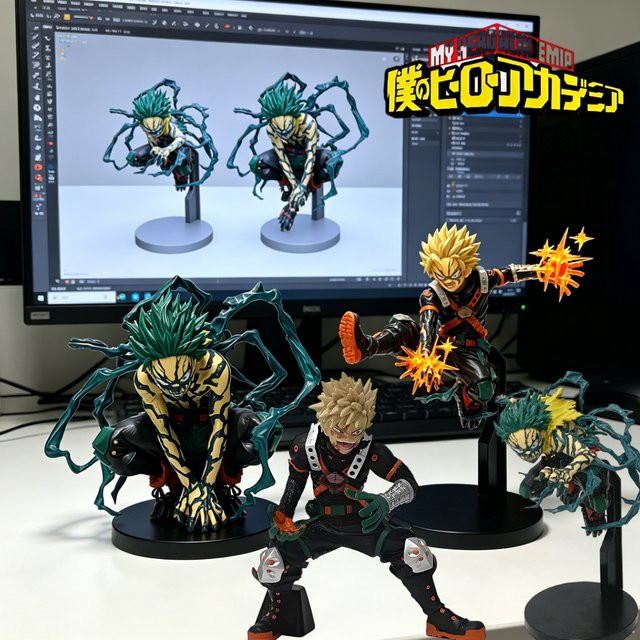 Bandai Boku No Hero Academia Bakugou Katsuki Actionfigur, Kunststoff - Bild 1