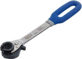BGS Ratschen-Ringschlüssel Kombination aus Chrom-Vanadium in Blau, SW 11 mm - Bild 1