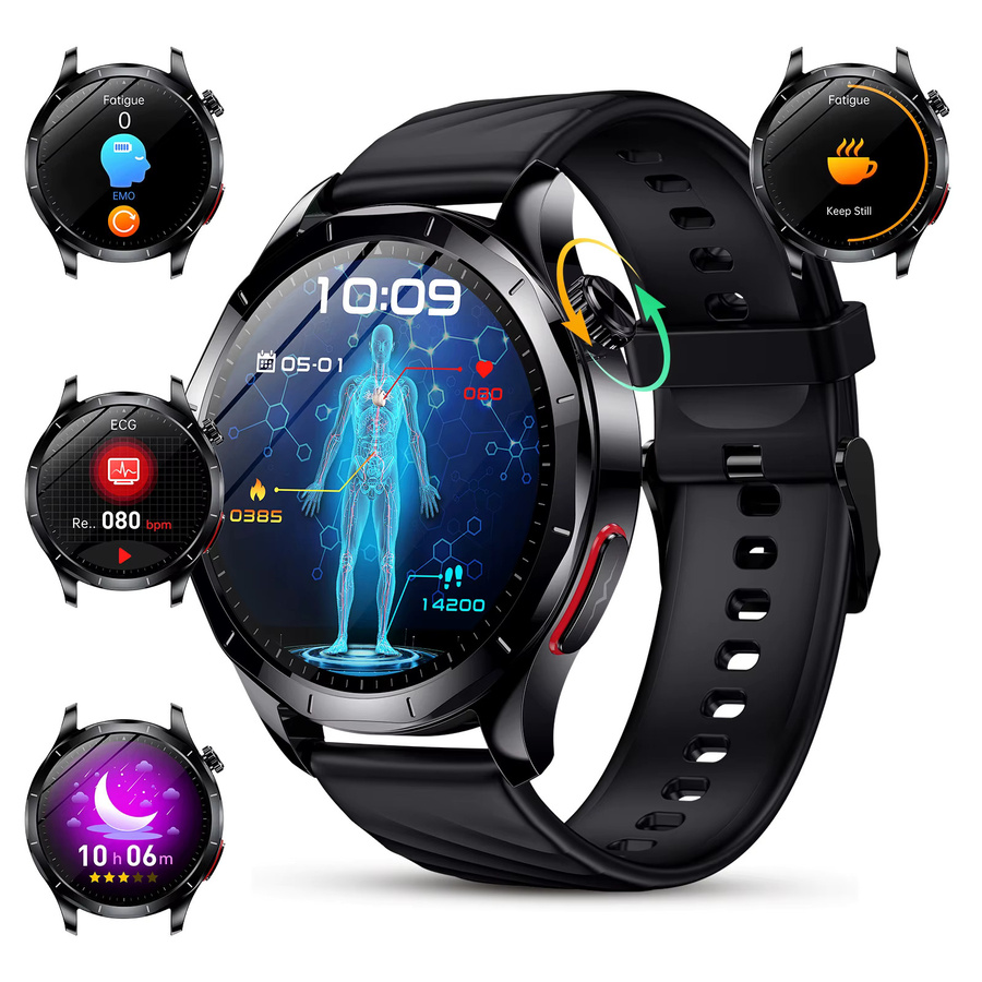 Marsyu Smartwatch, Schwarz, Silikon, Unisex - Bild 6