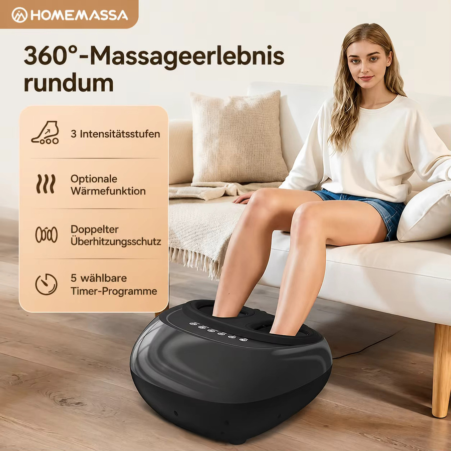 HIMOUTA Fußmassagemaschine, Schwarz, Unisex - Bild 2