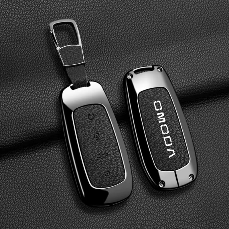 Chery OMODA 5 2025 Auto-Schlüsselhülle aus Metall und Leder für die smarte Fernbedienung - Bild 3