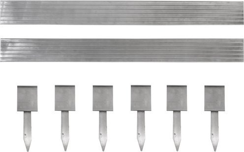 Mr. GARDENER Pflasterkante aus Aluminium in Silber, Länge: 100 cm - Bild 1
