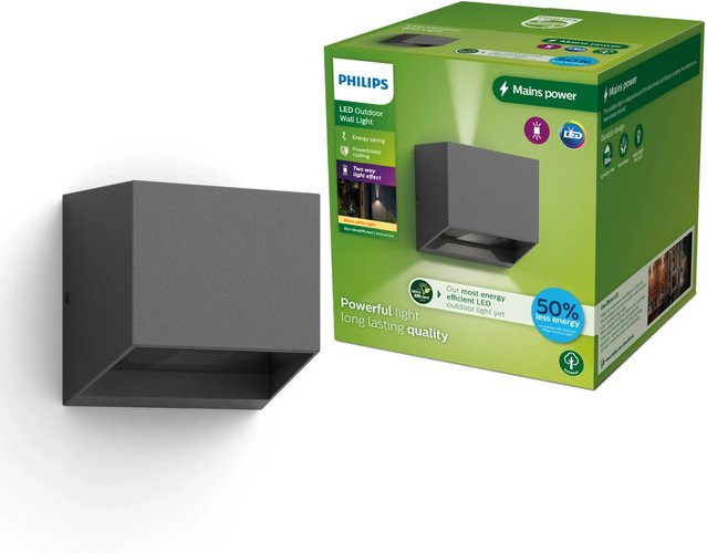 Philips Alix LED Außenwandleuchte in Anthrazit mit 8,6W - Bild 2