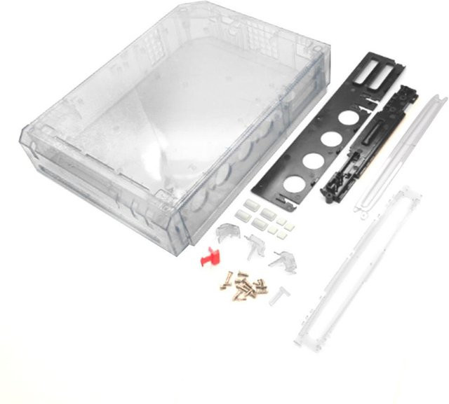 Be Free Ersatz Gehäuseabdeckung mit Tasten für Wii Konsole in Transparent Retro Design - Bild 1