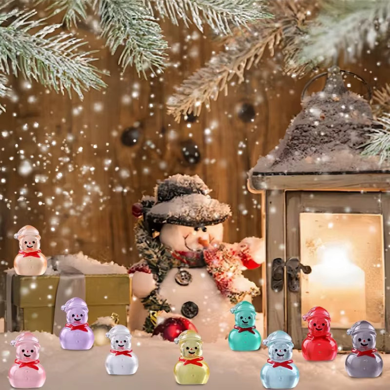 XMSJ Schneemann-Figuren, leuchtende Mini-Weihnachts-Figuren, 10–50 Stück - Bild 4