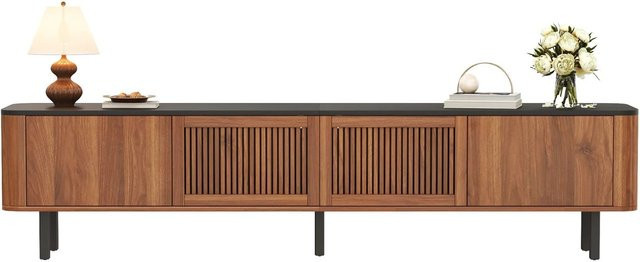 okwish TV Schrank in Braun mit minimalistischem Design und Stauraum, B/T/H: 190 x 35 x 45 cm - Bild 1