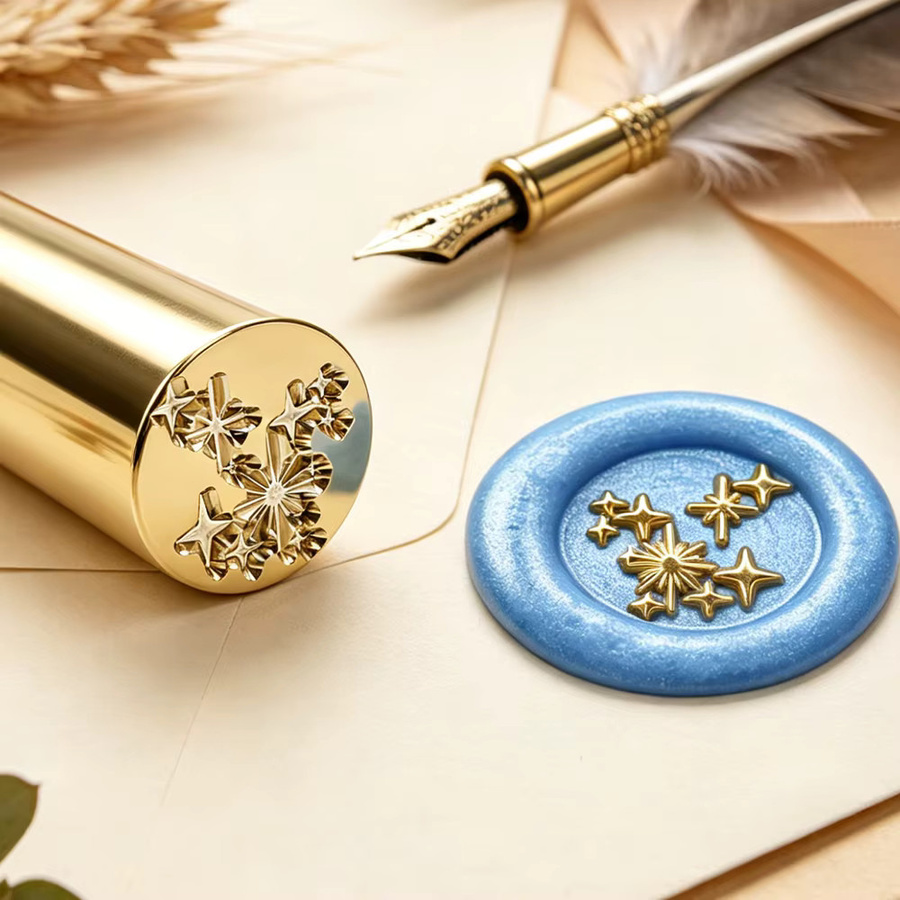 Zweiseitiger Wachssiegel-Stempel mit 15 mm Durchmesser für Hochzeitseinladungen, Scrapbook und Handwerk - Bild 5