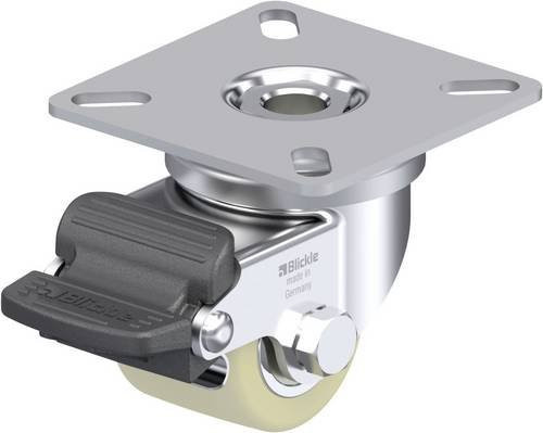 Blickle LPA-GSPO 35K-RA Apparate-Lenkrolle aus verzinktem Stahl und Kunststoff in Silber/Beige mit 35 mm Rad-Durchmesser und einer Tragfähigkeit von max. 100 kg - Bild 1