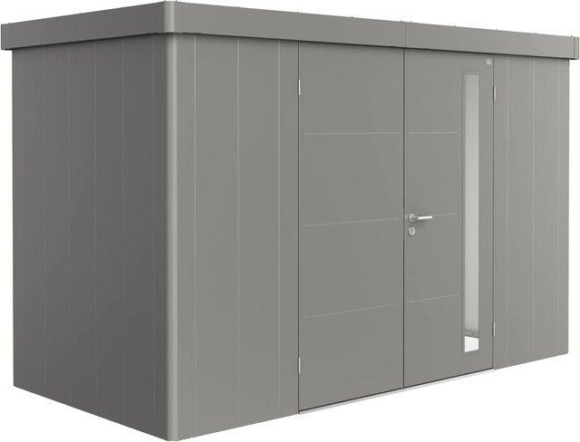 Biohort Gerätehaus Neo mit Doppeltüre in Quarzgrau-Metallic, Stahl, B/H/T: 348 x 222 x 180 cm - Bild 1
