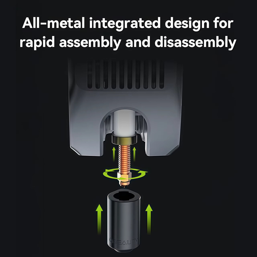 Creality Original K2 Plus Düsenset aus gehärtetem Stahl in Silber mit 0,4 mm, 0,6 mm und 0,8 mm für hohen Durchfluss - Bild 2