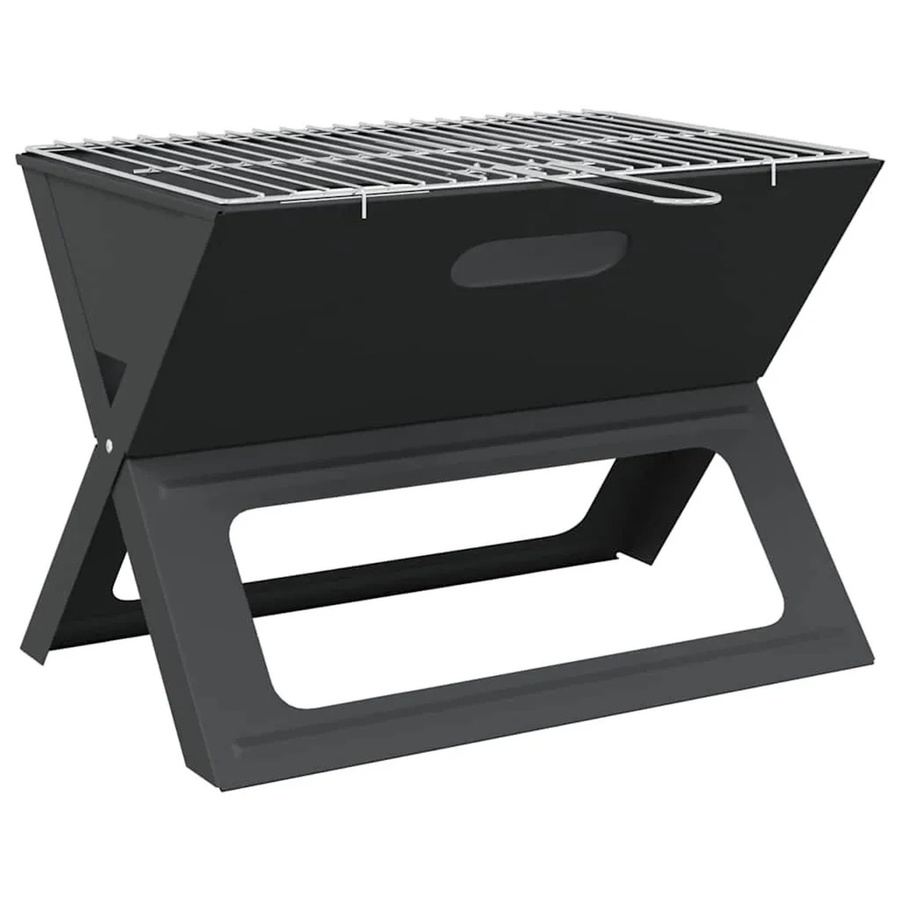 vidaXL Outdoor Grill aus Stahl in Schwarz B/T/H: 46 x 31 x 31 cm - Bild 2