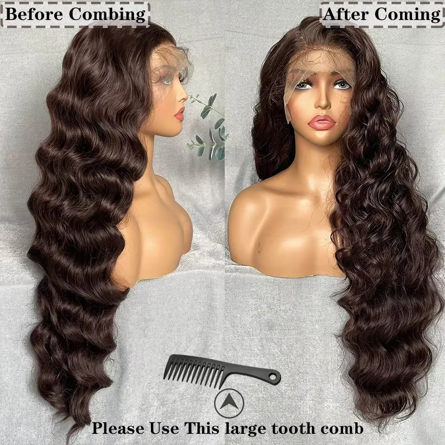 X-TRESS Lace Frontal Haarperücke, Loose Wave, Hellbraun, Unisex - Bild 2