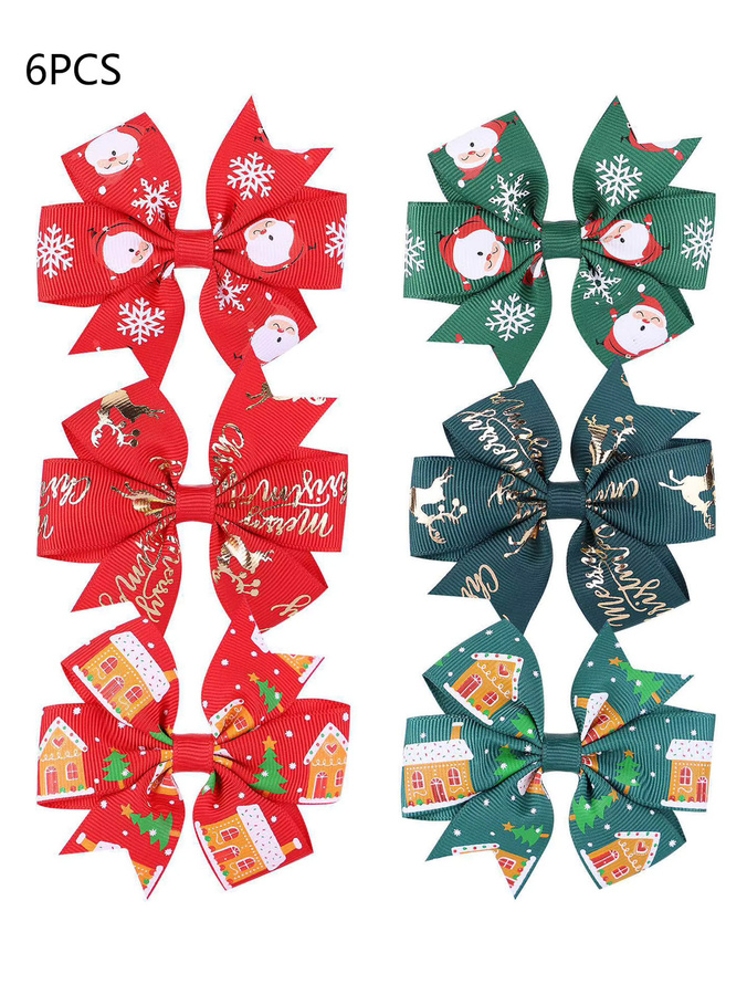 BABY BOWS Haar Clips mit Weihnachtsmotiv, 4er-Set, für Kinder - Bild 2
