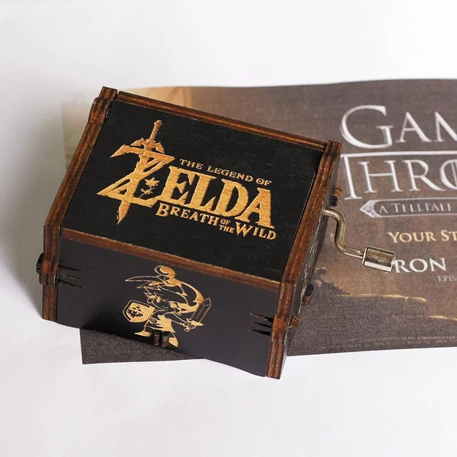 Bandai The Legend of Zelda Spieluhr, Holzqualität, Handkurbelmusiksammlung - Bild 1