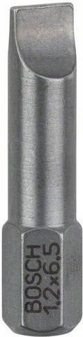 Bosch Schlitz-Bit 6,5 mm extra hart aus Edelstahl, 3 Stück, Farbe Silber - Bild 1