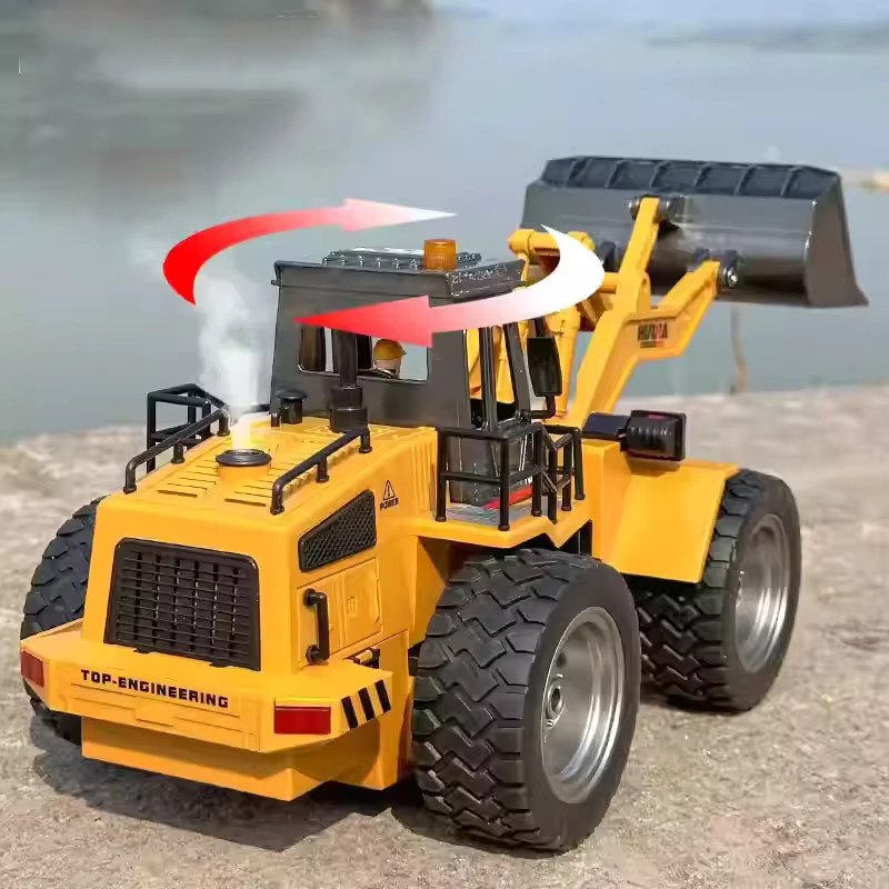 HUINA 1560 RC Bulldozer Modell im Maßstab 1:18, gelber ferngesteuerter Traktor aus Metall für Engineering-Spielzeuge - Bild 3