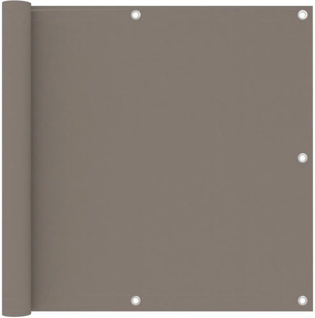 vidaXL Balkon-Sichtschutz aus Oxford-Gewebe in Taupe, Höhe: 90 cm, Breite: 500 cm - Bild 1