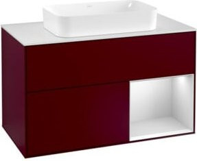 Villeroy & Boch Waschtischunterschrank Finion mit Abdeckplatte in Weiß Matt, B: 100 cm, T: 50,1 cm - Bild 1