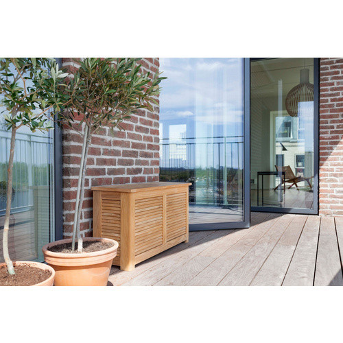 Cinas Aufbewahrungsbox Storage aus Teakholz in Braun, B/T/H: 90 x 30 x 48 cm - Bild 2