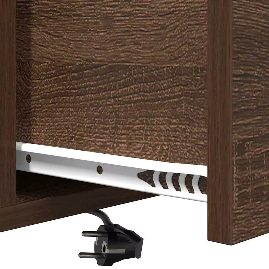 VIDAXL Set aus 2 Nachttischen mit Schublade in geräuchertem Eichen-Design, B/T/H: 42 x 41 x 56 cm - Bild 4
